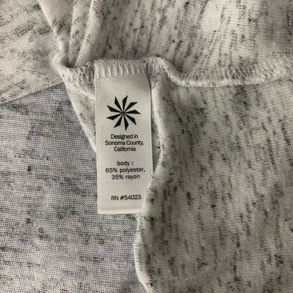 Athleta Gray Space Dye Long Sleeve Lightweight Pullover Top MT - Picture 5 of 6